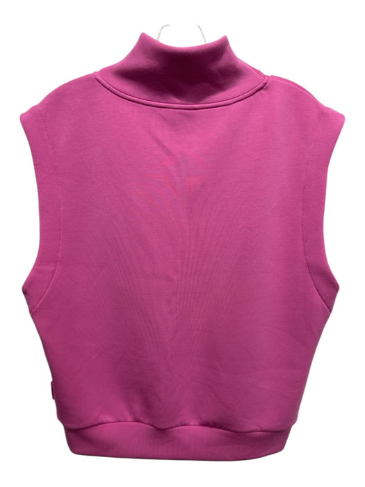 Varley Size S Pink Viscose Quarter Zip Sleeveless Top Pink / S