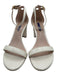 Stuart Weitzman Shoe Size 9.5 White Leather Ankle Strap Round Toe Sandals White / 9.5