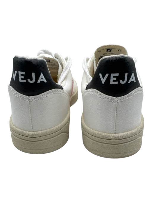 Veja Shoe Size 10 White, Black, Pink Leather Low Top Lace Up Sneakers White, Black, Pink / 10