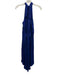 Ramy Brook Size M Cobalt Blue Polyester Sleeveless neck tie Shirred Waist Dress Cobalt Blue / M