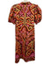 Emily McCarthy Size S Brown, Beige & Pink Cotton Blend Abstract Geometric Dress Brown, Beige & Pink / S