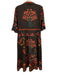 Isla Payal Size M Brown, Red & Green Cotton Floral 1/2 Button 1/2 sleeve Dress Brown, Red & Green / M
