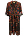 Isla Payal Size M Brown, Red & Green Cotton Floral 1/2 Button 1/2 sleeve Dress Brown, Red & Green / M