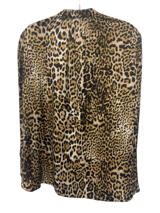 Zadig & Voltaire Size M Brown & Black Polyester Leopard Print Long Sleeve Top Brown & Black / M