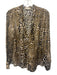 Zadig & Voltaire Size M Brown & Black Polyester Leopard Print Long Sleeve Top Brown & Black / M