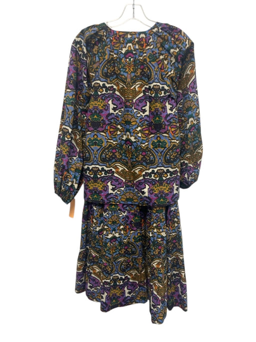 Cleobella Size S Cream, Black & Multi Cotton Shirred Back Tiered Maxi Skirt Set Cream, Black & Multi / S