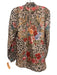 Johnny Was Size S Beige, Orange & Gray Silk Leopard Print Floral Button up Top Beige, Orange & Gray / S