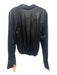 Finley Size S Black PU Leather Long Sleeve Button Up Twist Detail Collared Top Black / S