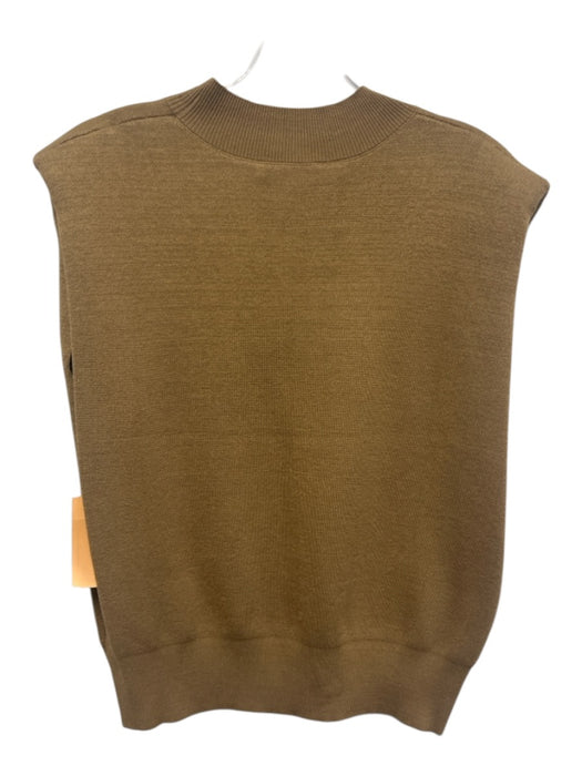 Favorite Daughter Size M Camel Brown Acrylic Blend Knit Shoulder Pads Vest Top Camel Brown / M