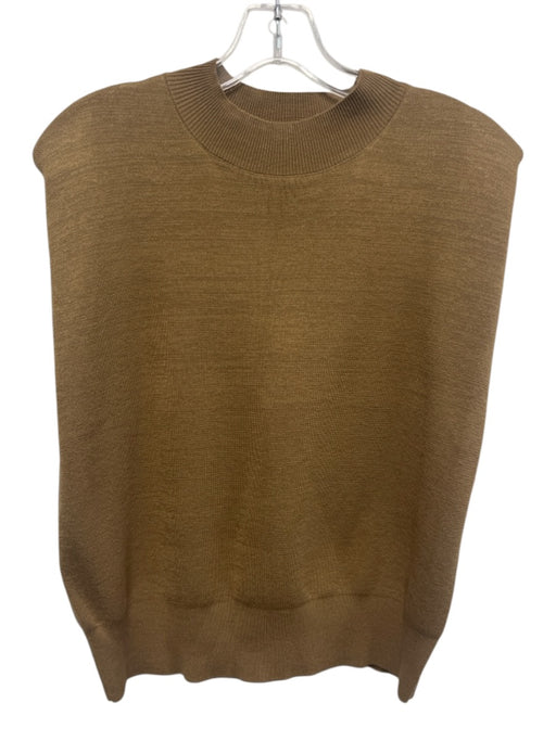Favorite Daughter Size M Camel Brown Acrylic Blend Knit Shoulder Pads Vest Top Camel Brown / M
