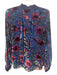Johnny Was Size S Purple & Multi Rayon & Silk Velvet Burnout Paisley Top Purple & Multi / S