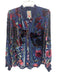 Johnny Was Size S Purple & Multi Rayon & Silk Velvet Burnout Paisley Top Purple & Multi / S