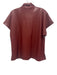 Emily McCarthy Size S Brick Red PU Leather Short Dolman Sleeve 1/2 Zip Top Brick Red / S