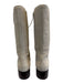 Kaanas Shoe Size 10 Taupe & Cream Suede Stacked Heel Pointed Almond Toe Boots Taupe & Cream / 10
