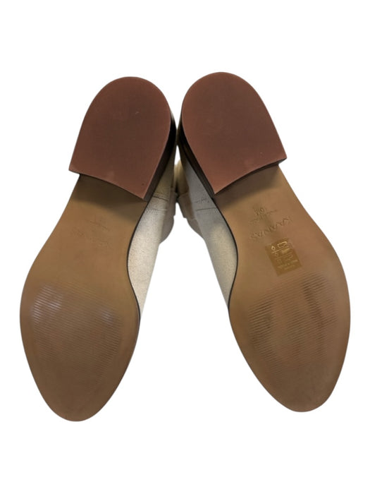 Kaanas Shoe Size 10 Taupe & Cream Suede Stacked Heel Pointed Almond Toe Boots Taupe & Cream / 10