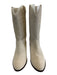 Kaanas Shoe Size 10 Taupe & Cream Suede Stacked Heel Pointed Almond Toe Boots Taupe & Cream / 10