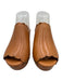 Chocolat Blu Shoe Size 8.5 Caramel Brown Leather Studded Peep Toe Clogs Caramel Brown / 8.5