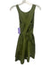 Kate Spade Saturday Size 0 Olive Green Cotton Sleeveless Criss Cross Back Dress Olive Green / 0