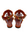 Valentino Shoe Size 37 Orange & Gold Leather Pointed Toe Rock Studs Flats Orange & Gold / 37
