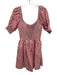 Hill House Size S Red & White Cotton Half Balloon Sleeve Striped Smock Top Dress Red & White / S