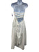 Amanda Uprichard Size L White Polyester Strapless Rouched Bodice Midi Dress White / L
