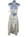 Amanda Uprichard Size L White Polyester Strapless Rouched Bodice Midi Dress White / L