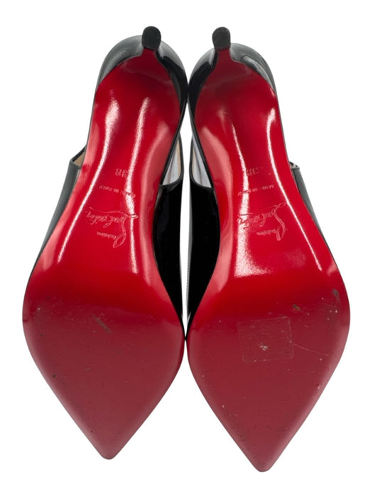 Christian Louboutin Shoe Size 38 Black & Beige Patent Leather Pointed Toe Pumps Black & Beige / 38