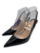 Christian Louboutin Shoe Size 38 Black & Beige Patent Leather Pointed Toe Pumps Black & Beige / 38