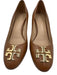 Tory Burch Shoe Size 7.5 Brown Leather Block Heel Round Toe Logo Pumps Brown / 7.5