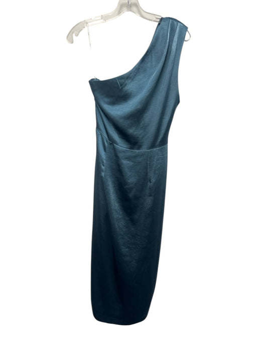 Elliatt Size M Blue Polyester One Shoulder Rouched Sleeveless Dress Blue / M
