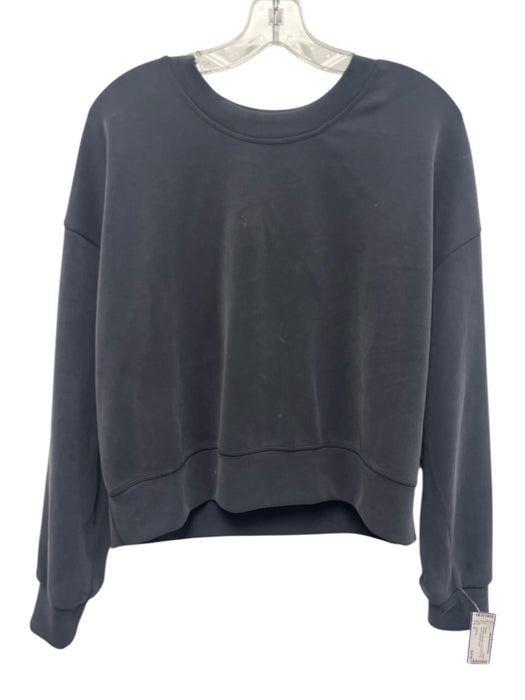 Lululemon Size 8 Soft Black Polyester Crew Neck Long Sleeve Sweater Soft Black / 8