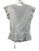 Anthropologie Size L White Cotton Wrap Lace Cap Sleeve Top White / L