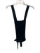 Porridge Size S Black Cotton Ribbed Tie Back Sleeveless Top Black / S