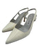 Manolo Blahnik Shoe Size 36 Cream Leather Pointed Toe Patent Slingback Pumps Cream / 36
