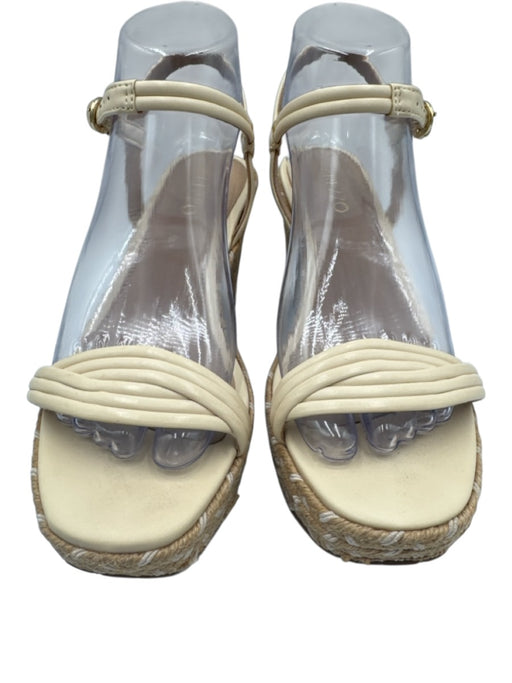 Arezzo Shoe Size 38 Cream Leather Wedge Platform Wedges Cream / 38