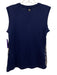 Versace Collection Size 40 Navy Blue Silk & Cotton Sleeveless V Neck Top Navy Blue / 40