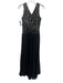 Dress the Population Size XS Black & Silver Sleeveless Sequins V Neck Gown Black & Silver / XS