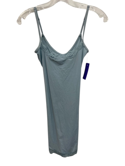 SKIMS Size XXS Blue Polyamide & Elastane Lace Trim Sleeveless Slip Dress Blue / XXS