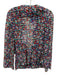 Saloni Size 2 Multicolor Silk & Polyester Ruffle Tie Detail Sheer Top Multicolor / 2