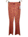 Zara Size S Pink & Orange Synthetic Elastic Waist Flare Floral Print Pants Set Pink & Orange / S