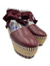 Tory Burch Shoe Size 6 Red & Beige Leather Platform Jute Espadrille Red & Beige / 6