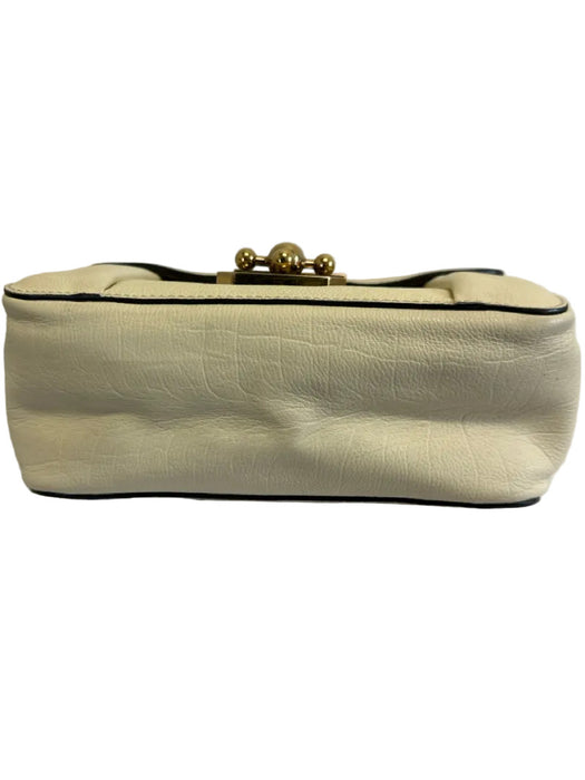 Chloe Cream Leather Gold hardware Chain Crossbody Bag