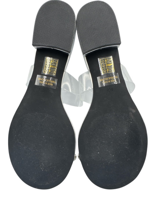 Jeffrey Campbell Shoe Size 8.5 Silver Synthetic Diamond Detail Slip On Sandals Silver / 8.5
