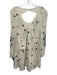 Free People Size XS White & Black Rayon Long Sleeve Gauze Cut Out Back Dress White & Black / XS