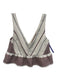 Elizabeth & James Size S Ivory & Multi Triacetate Blend V Neck Sleeveless Top Ivory & Multi / S