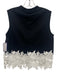 Derek Lam 10 Crosby Size 2 Black & White Cotton Floral Lace Sleeveless Top Black & White / 2
