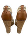 Tory Burch Shoe Size 8 Cream Textile open toe Wedge Slip On Sandals Cream / 8