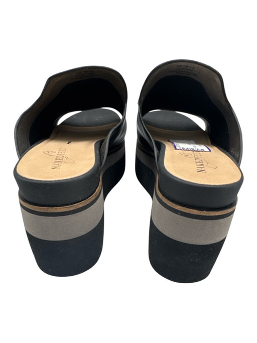 NakedFeet Shoe Size 7.5 Black Leather open toe Platform Sandals Black / 7.5