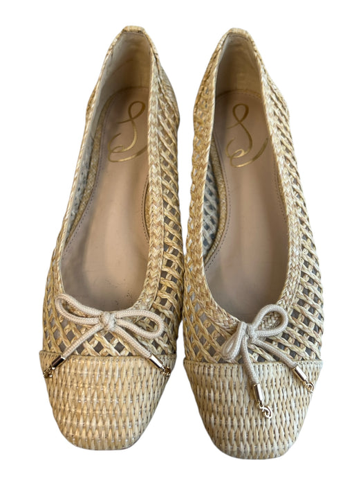 Sam Edelman Shoe Size 6 1/2 Tan Weave Flat Bow Detail Slip On Shoes Tan / 6 1/2