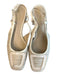 Sam Edelman Shoe Size 7 Beige Weave Block Heel Slingback Closed Toe Shoes Beige / 7